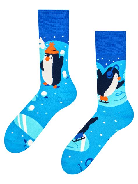 Meleg zokni Korcsolyázó pingvinek | Dedoles