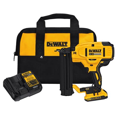 Dewalt 20 Volt Max Lithium Ion 18 Gauge Cordless Brad Nailer Kit