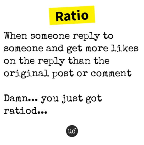 Urban Dictionary On Twitter Giannislegacy Ratio When Someone Reply