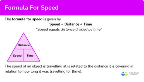 Formula For Speed Gcse Maths Steps Examples Worksheet