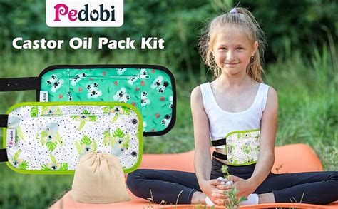 Pedobi 2 Pack Castor Oil Pack Wrap For Kids Reusable