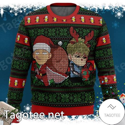 One Punch Man Holiday Xmas Ugly Christmas Sweater Tagotee