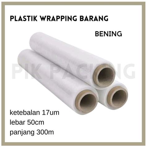 Jual Plastik Wrapping Barang 17um Uk 50cm X 300m Bening Jakarta