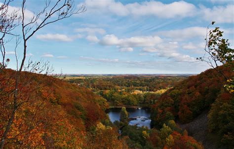 Wallpaper Autumn Forest The Sky Clouds Trees Mountains Nature