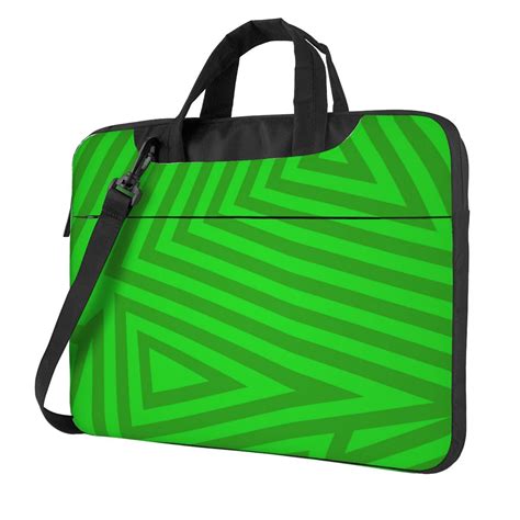 Green Geometric Abstract Texture Laptop Bag 14 Inch Laptop Or Tablet Business Casual Laptop