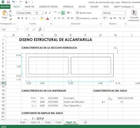 IngenierÍa Civil Procivilnet Plantilla Excel Para DiseÑo De Alcantarillas De Concreto Armado