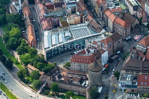 Luftbild Nürnberg Turm Bauwerk Frauentorturm Rest der ehemaligen