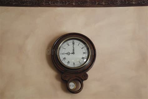 Antique Pendulum Wall Clock Stock Photo Image Of Background Wall