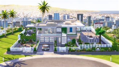 Luxury Modern Mansion NoCC Sims 4 Speed Build YouTube