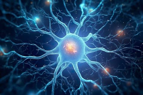 Neuronas Activas En El Cerebro Vista De Primer Plano Ilustraci N