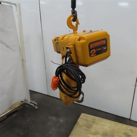 Harrington ER020L 2 Ton 4000LB Electric Chain Hoist 230 460V 3PH 20