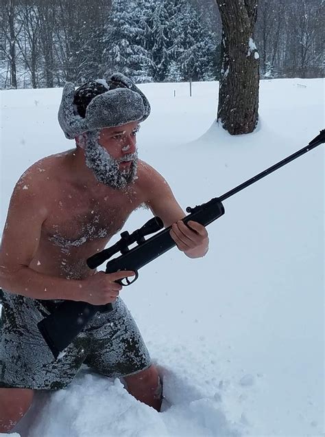 Russian soldier after being woken up to the sound of gunfire. Siberia ...