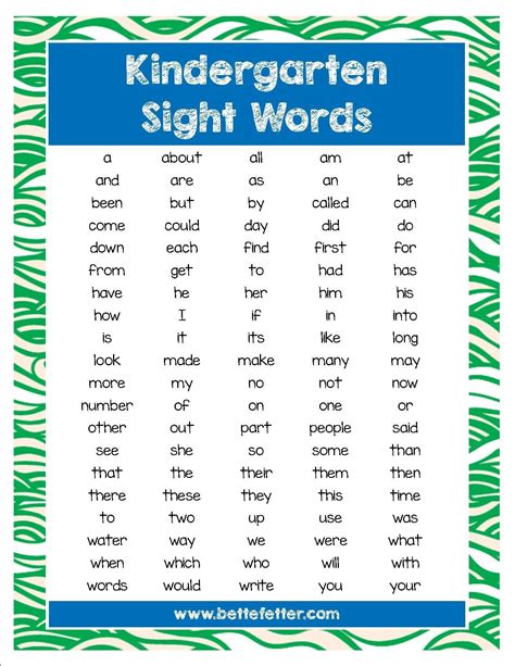 Fry Word Lists By Grade Level