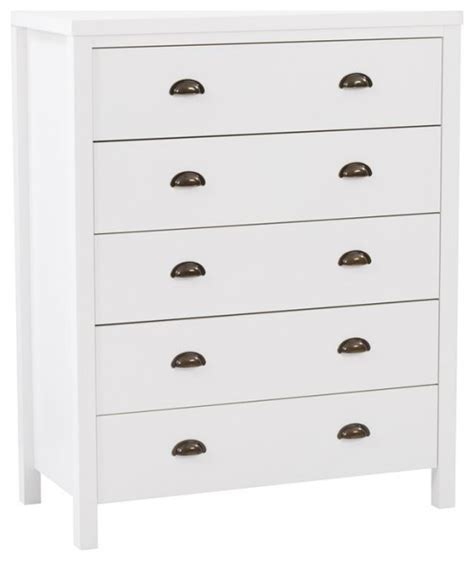 Bowery Hill Drawer Modern Engineered Wood Tall Dresser In Classic