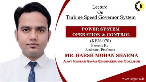 Turbine Speed Governor System Power System Operation Control By