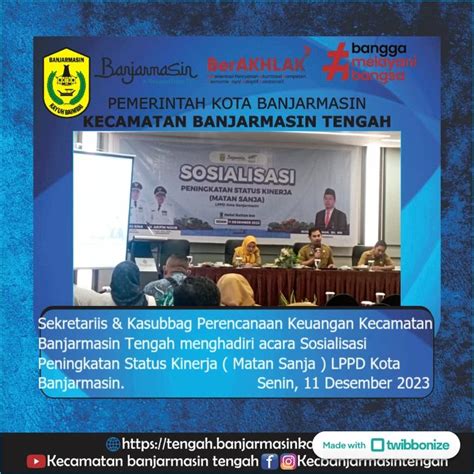 Sekretaris Kecamatan Banjarmasin Tengah Kasubbag PK Menghadiri