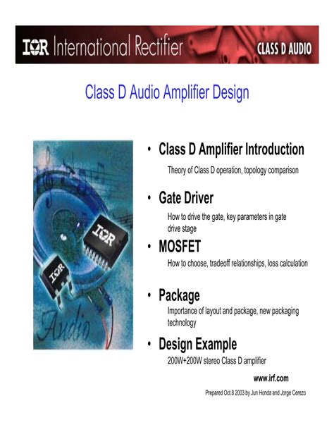 Class D Audio Amplifier Design - DocsLib