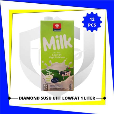 Jual DIAMOND Susu UHT Lowfat 1 Liter X 12 Pcs 1 Karton Di Seller Toko