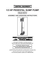 Sump Pump - Harbor Freight Tools