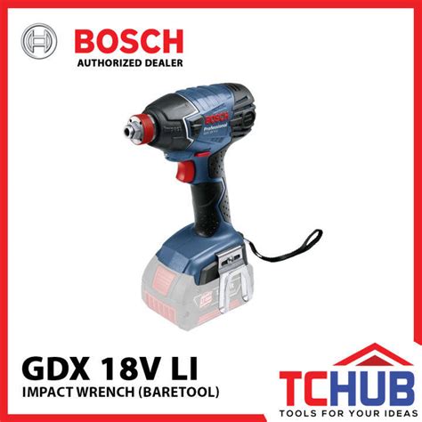Bosch GDX 18V LI 18V Cordless Impact Wrench 1/2" (Bare Tool) | Lazada ...