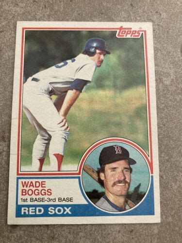 Wade Boggs Topps Baseball Card Rookie Rc Boston Red Sox Nm