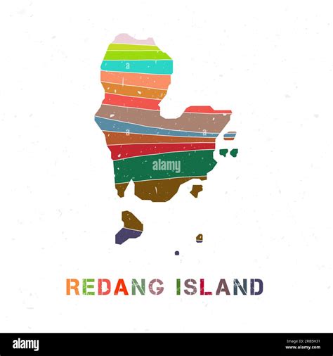 Redang Island Map Design Shape Of The Island With Beautiful Geometric