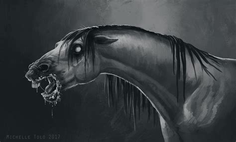 Creepy Horse Drawing