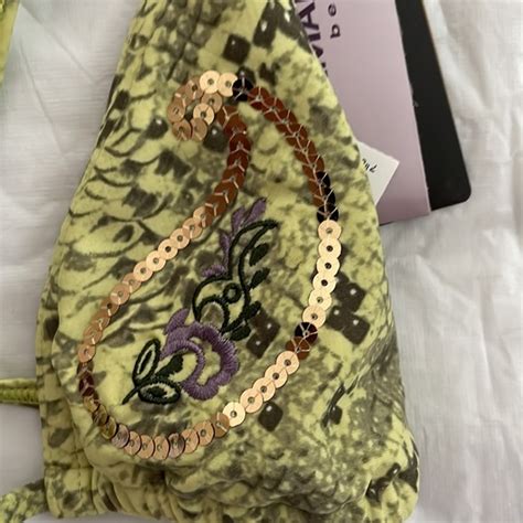 Cia Maritima Swim Cia Maritima Triangle Bikini Top In Yellowpurplebrown Sizesmall Nwt