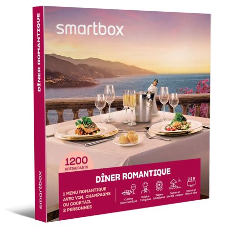 Smartbox D Ner Romantique Coffret Cadeau Gastronomie Pas Cher Prix