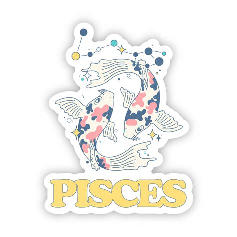 Pisces Zodiac Sign Sticker – Big Moods