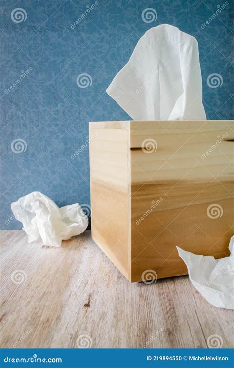 Handmade Wooden Tissue Box Stock Photo Image Of Cold