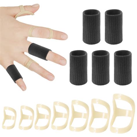 Astweu Pcs Oval Finger Splint And Pcs Finger Sleeve Trigger Finger