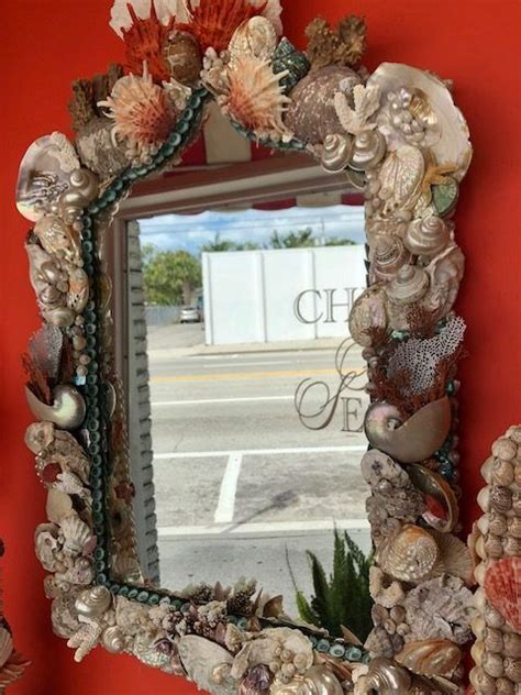 Mirrors Christas South Seashells Sea Shell Decor Coral Mirror