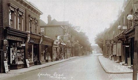 An Old Postcard Of London Road Mitcham Surrey England Surrey England