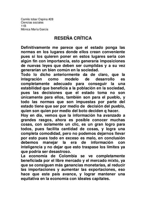 Modelo De Resena Critica