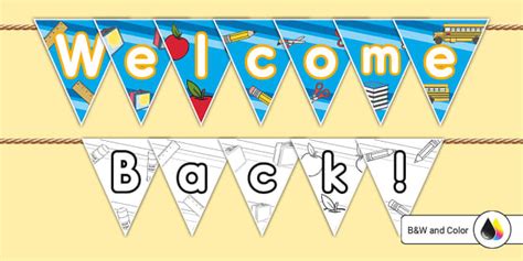 Back To School Bunting Hecho Por Educadores Twinkl