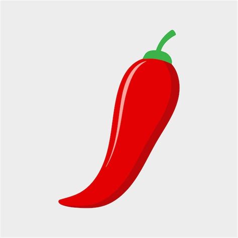 Premium Vector Red Hot Chili Pepper Hot Pepper Vector IconFlat Design