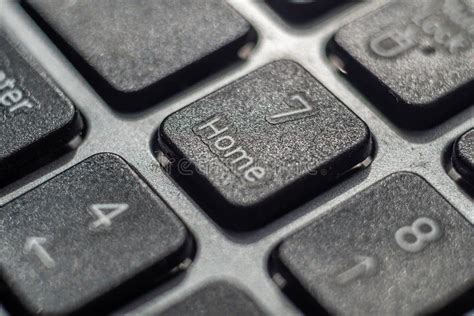 closeup   computer keyboard zoomed   number   home button