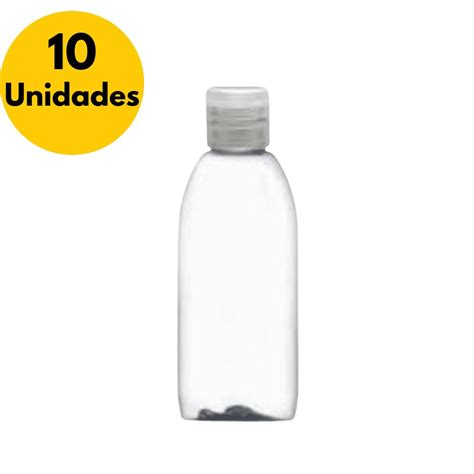 Frasco Pet Tampa Flip Top 100ml 10 Unidades