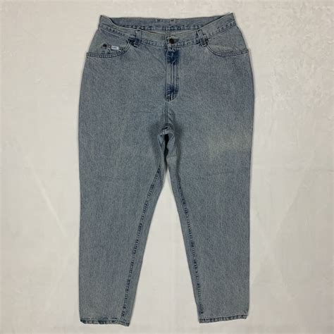 Vtg Lee Original High Rise Stone Washed Denim Jeans S Gem