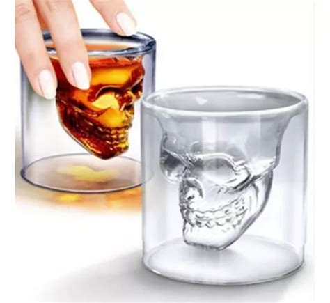 Pack Vasos Vidrio Calavera Craneo Calaca Ml Shot Mercadolibre