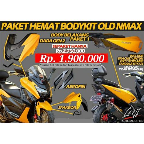 Jual PAKET HEMAT BODYKIT FULLSET GEN 2 OLD NMAX ORIGINAL BY LENT