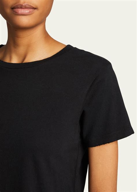 AMO Denim Babe Cropped Crewneck Tee Bergdorf Goodman