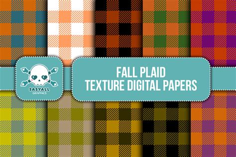 Fall Plaid Texture Digital Papers Graphic By Sasyall Graphics