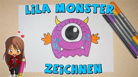 Lila Monster Einfach Malen Für Kinder Ab 5 Jahren Malen Mit Evi Deutsch Youtube