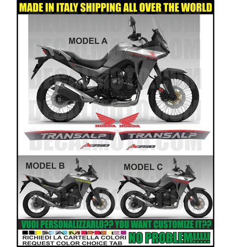 Kit Stickers Transalp Xl 750 2023 Grey