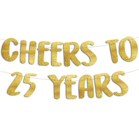 Buy Cheers To Years Gold Glitter Banner Th Anniversary And