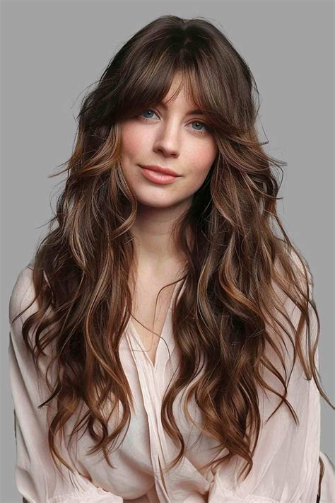 50 Long Layered Hairstyles with Curtain Bangs You'll Want to Try in