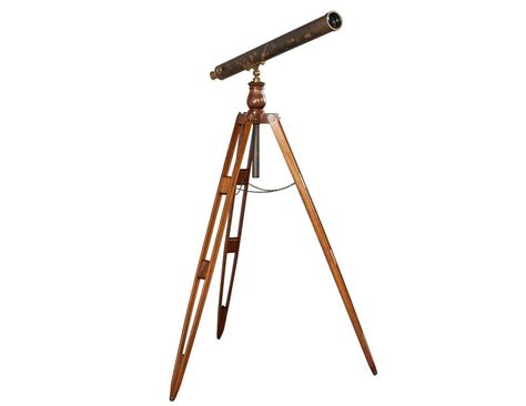 Vintage Brass Telescope On Walnut Tripod Stand For Sale At 1stdibs