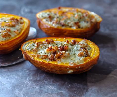 Butternut Farcie Aux Lardons Et Au Chèvre Recette Conviviale Et